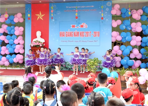 Trường Mầm non Thượng Thanh tưng bừng tổ chức Lễ khai giảng chào năm học mới 2017 – 2018.